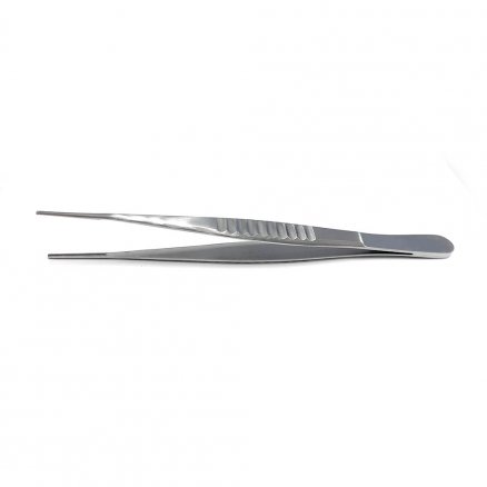 Пінцет по De Bakey, з атравматичною нарізкою, прямий. Розмір 16 см х 2 мм